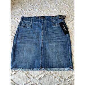 Liverpool Cat Eye Women's' Denim Jean Pull On Skirt Indigo Size 6 NWT